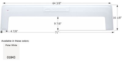 Icon Tandem Axle Fender Skirt for Thor Models, White, FS1843