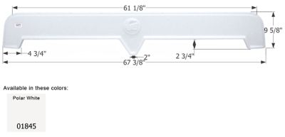 Image showing  Tandem Axle Fender Skirt for Thor Models, White, FS1845