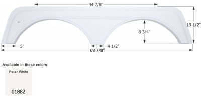 Icon Tandem Axle Fender Skirt for KZ Models, White, FS1882