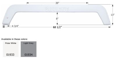 Icon Tandem Axle Fender Skirt for Layton Models, White, FS1933