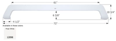 Icon Tandem Axle Fender Skirt for Timberland Models, White, FS2098
