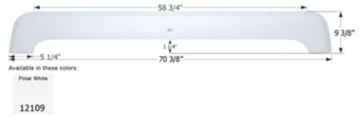 Image showing  Tandem Axle Fender Skirt for Dutchmen Models, White, FS2109