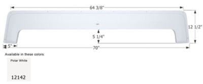 Icon Tandem Axle Fender Skirt for Thor Models, White, FS2142