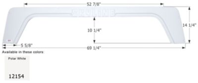 Image showing  Tandem Axle Fender Skirt for Layton Models, White, FS2154