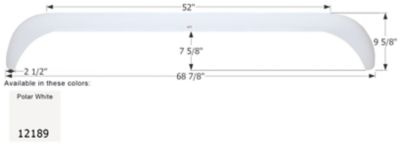 Icon Tandem Axle Fender Skirt for Layton Models, White, FS2189