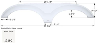 Image showing  Tandem Axle Fender Skirt for Dutchmen Models, White, FS2190