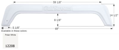 Image showing  Tandem Axle Fender Skirt for Gulf Stream Models, White, FS2208