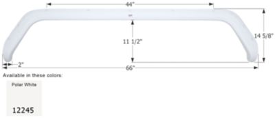 Icon Tandem Axle Fender Skirt for Sunline Models, White, FS2245