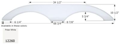 Icon Tandem Axle Fender Skirt for Starcraft Models, White, FS2260