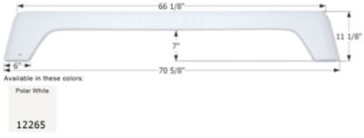 Icon Tandem Axle Fender Skirt for Layton Models, White, FS2265