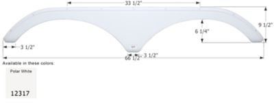 Icon Tandem Axle Fender Skirt for Thor Models, White, FS2317