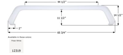 Icon Tandem Axle Fender Skirt for Sunline Models, White, FS2319