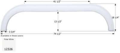 Icon Tandem Axle Fender Skirt for Newmar American Star Models, White, FS2326