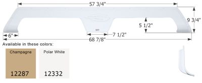 Icon Tandem Axle Fender Skirt for Gulf Stream Models, White, FS2287