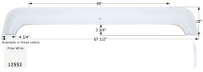 Icon Tandem Axle Fender Skirt for Kit Models, White, FS2553