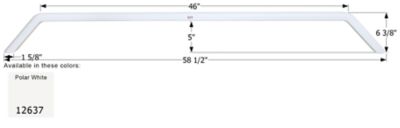 Icon Tandem Axle Fender Skirt for Sunnybrook & Winnebago Models, White, FS2637