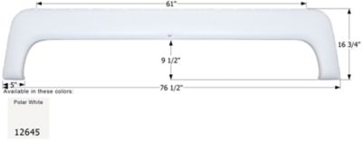 Icon Tandem Axle Fender Skirt for Sunnybrook & Winnebago Models, White, FS2645