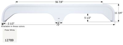Icon Tandem Axle Fender Skirt for Sunnybrook & Winnebago Models, White, FS2789