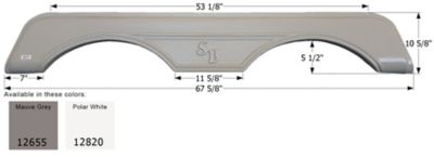 Icon Tandem Axle Fender Skirt for Sunnybrook & Winnebago Models, White, FS2655