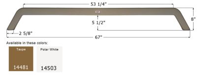 Icon Tandem Axle Fender Skirt for KZ Models, White, FS4481