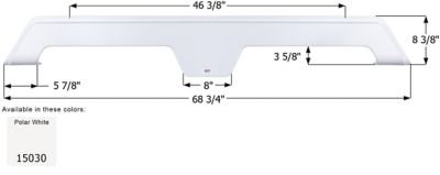 Image showing  Tandem Axle Fender Skirt for Kaddy Kruiser Models, White, FS5030