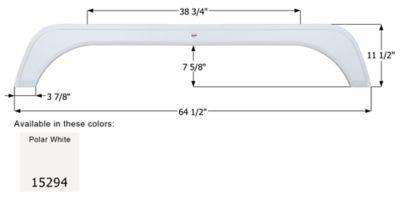 Icon Tandem Axle Fender Skirt for KZ Models, White, FS5294