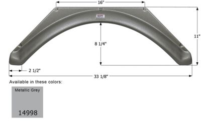 Icon Single Axle Fender Skirt for Jayco Models, Gray, FS4998