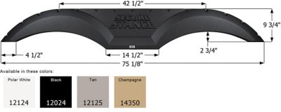 Icon Tandem Axle Fender Skirt for Thor Models, Black, FS2024