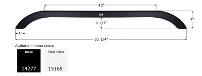 Icon Tandem Axle Fender Skirt for KZ Rock Climber Models, Black, FS4277