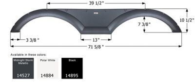 Icon Tandem Axle Fender Skirt for Heartland Models, White, FS4527