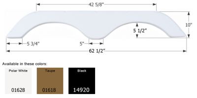 Icon Tandem Axle Fender Skirt for R-Vision Models, Black, FS765