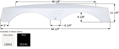 Icon Tandem Axle Fender Skirt for Starcraft Models, Black, FS5041