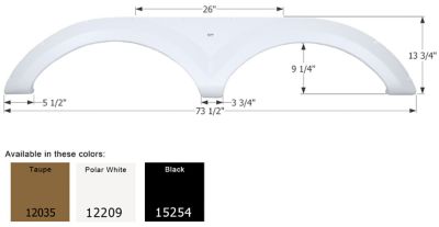 Icon Tandem Axle Fender Skirt for Keystone Everest Models, Black, FS2035