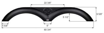 Icon Tandem Axle Fender Skirt for Palomino Models, Black, FS6193