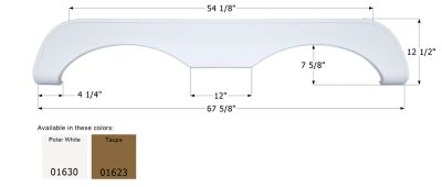 Icon Tandem Axle Fender Skirt for Mckenzie and Holiday Rambler Models, Brown, FS769