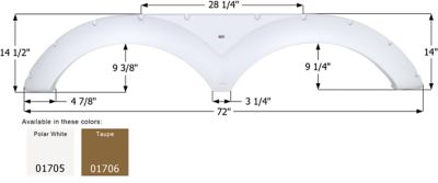 Icon Tandem Axle Fender Skirt for Keystone Challenger and Everest Models, Brown, FS1705