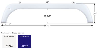 Icon Tandem Axle Fender Skirt for KZ Frontier Models, Blue, FS1724