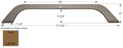 Icon Tandem Axle Fender Skirt for Thor Models, Brown, FS2244