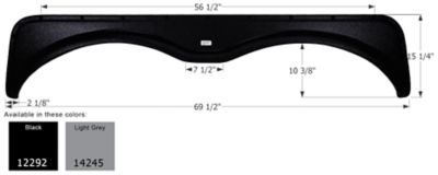 Icon Tandem Axle Fender Skirt for Northwood Models, Black, FS2292