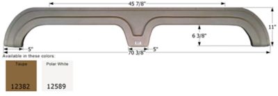 Image showing  Tandem Axle Fender Skirt for Ameri-Camp Models, Brown, FS2382
