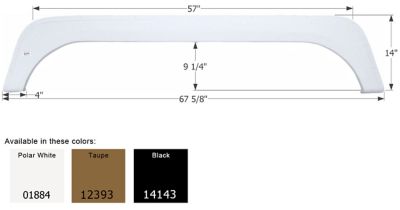 Icon Tandem Axle Fender Skirt for KZ Models, Brown, FS1884