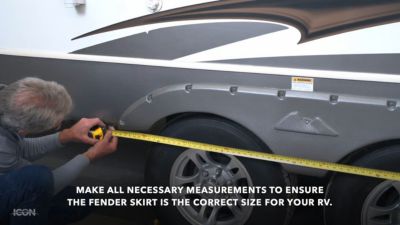 Image showing  Tandem Axle Fender Skirt for R-Vision Models, Black, FS2411