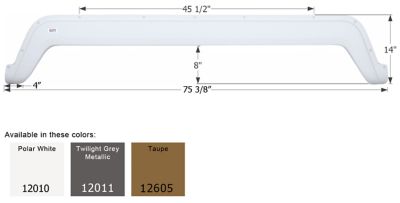 Icon Tandem Axle Fender Skirt for Dutchmen Models, Brown FS2010
