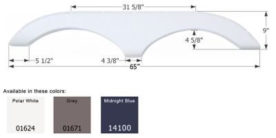 Icon Tandem Axle Fender Skirt for Pilgrim Models, Blue, FS770