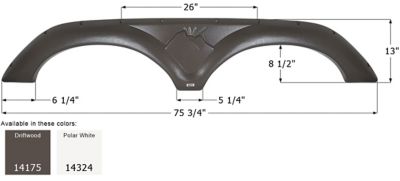 Icon Tandem Axle Fender Skirt for Keystone Montana Models, Brown, FS4175