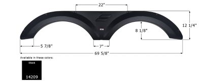 Image showing  Tandem Axle Fender Skirt for Starcraft Models, Black, FS4209