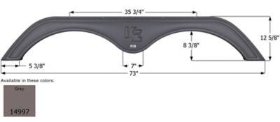 Icon Tandem Axle Fender Skirt for KZ Models, Gray, FS4997
