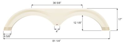 Image showing  Tandem Axle Fender Skirt for Tiffin Models, White, FS6087