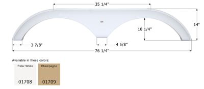 Icon Tandem Axle Fender Skirt for Dutchmen Models, Brown, FS1708