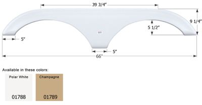Icon Tandem Axle Fender Skirt for Dutchmen Models, Brown, FS1788